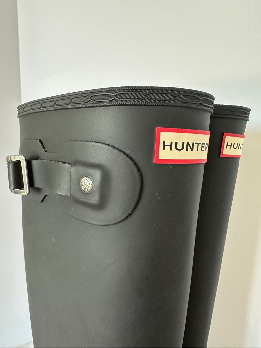 Hunter Original Tall Waterproof Rain Boots Women’s Size 9 Black Matte - Picture 3 of 12